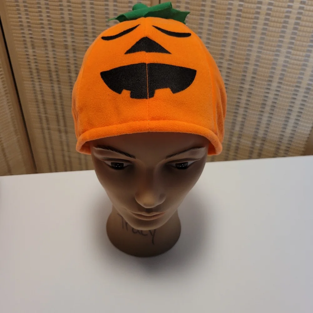 Halloween Pumpkin Hat, Halloween Party Cap, Funny Pumpkin Cap, Show Prop